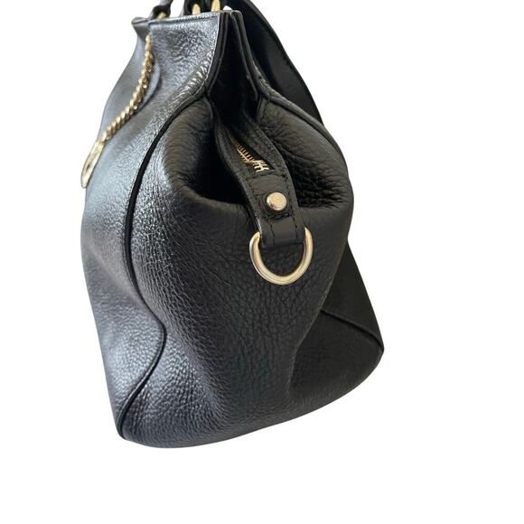 Authentic Versace Collection Pebbled Leather Chain Top Handle Bowler Bag Luxury - Picture 6 of 16